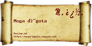 Moga Ágota névjegykártya